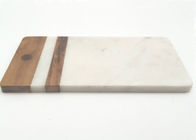 Placas de corte de madeira personalizadas da acácia de mármore retangular de pedra de Placemats