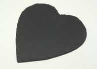 Placemats de pedra natural, ardósia preta chapeia a forma do coração com as almofadas