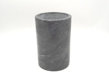 Cubeta de mármore preta 7" do armazenamento de gelo dos recipientes de mármore naturais do refrigerador do vinho
