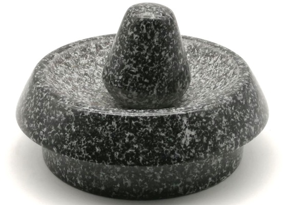 Almofarizes da pedra do granito da natureza e almofariz de pedra de mármore natural do Kitchenware 100% da imprensa do pilão com o pilão ajustado para a cozinha